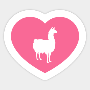 Llama Heart Sticker